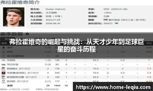弗拉霍维奇的崛起与挑战：从天才少年到足球巨星的奋斗历程